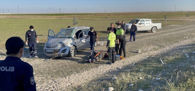 Aksaray'da otomobilin şarampole devrilmesi sonucu 2 kişi yaralandı