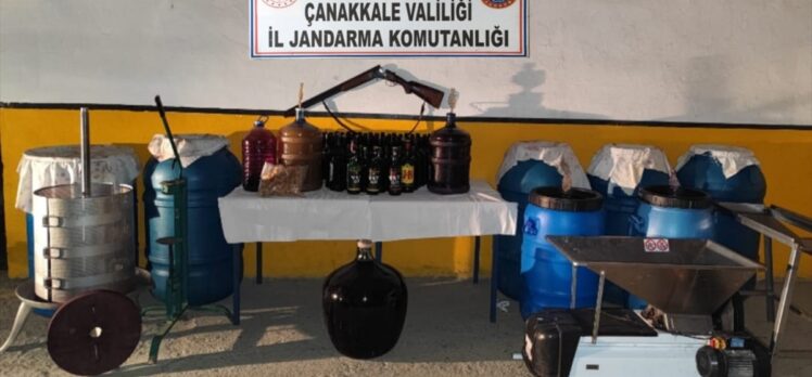 Çanakkale'de bağ evinde bin 355 litre sahte içki ele geçirildi