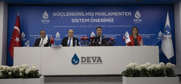 DEVA Partisi Genel Başkanı Babacan, partisinin “güçlendirilmiş parlamenter sistem çalışması”nı açıkladı: