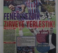 Trabzon yerel basınında Fenerbahçe maçının yansımaları