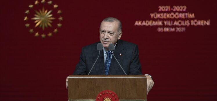 Cumhurbaşkanı Erdoğan 2021-2022 Yükseköğretim Akademik Yıl Açılış Töreni'nde konuştu: (1)