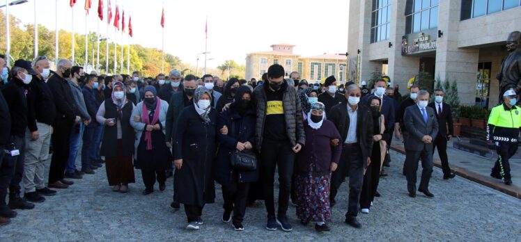 Uşak'ta Kovid-19'dan hayatını kaybeden polis memuru için tören düzenlendi