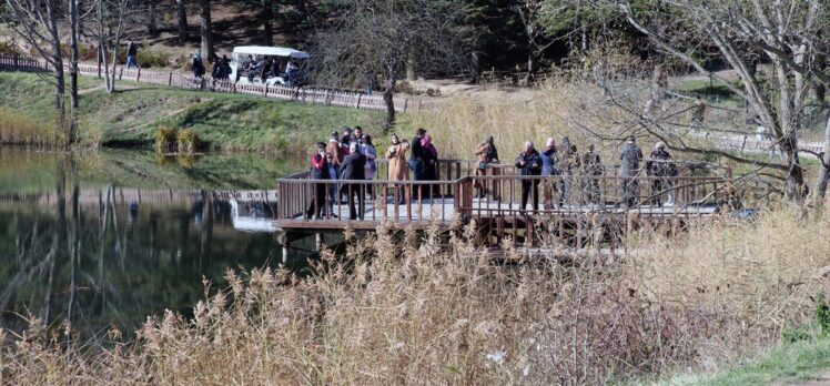 Gölcük Tabiat Parkı'nda ara tatil yoğunluğu yaşanıyor