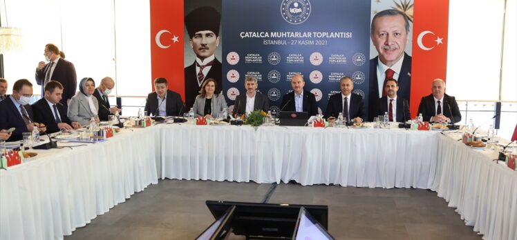 İçişleri Bakanı Süleyman Soylu Çatalca'da muhtarlarla buluştu