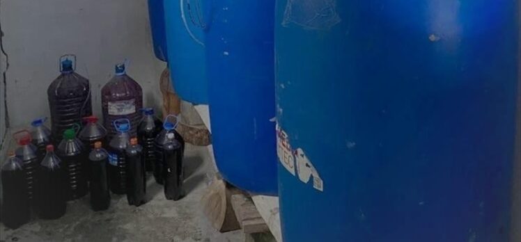 Mersin'de 1075 litre sahte içki ele geçirildi