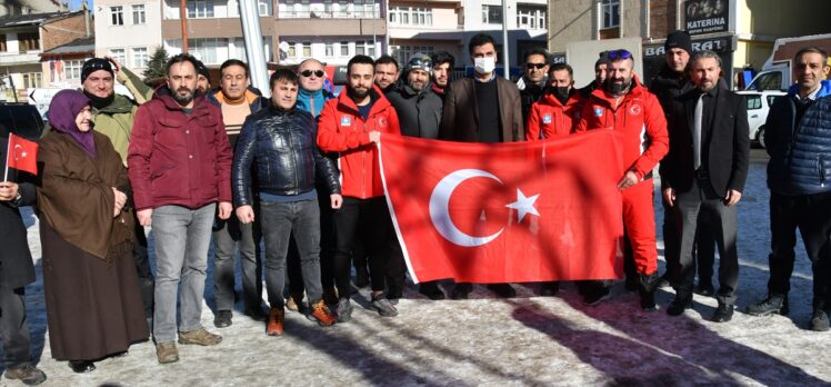 24. Kış Olimpiyat Oyunları'na katılacak Berkin Usta'ya Kars'ta coşkulu karşılama