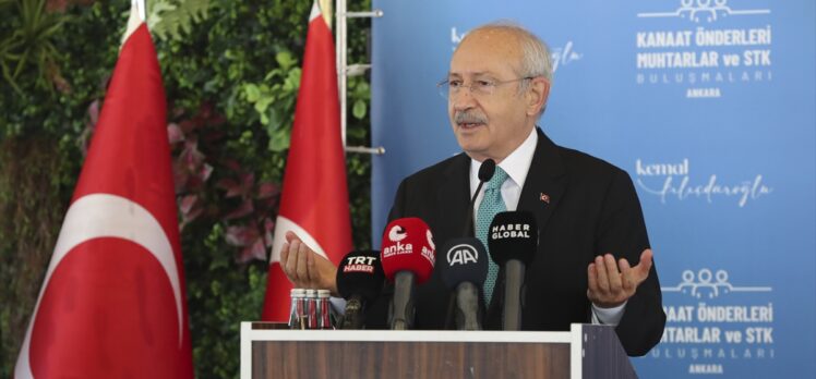 CHP Genel Başkanı Kılıçdaroğlu, Elmadağ'da muhtarlar ve STK temsilcileriyle buluştu: