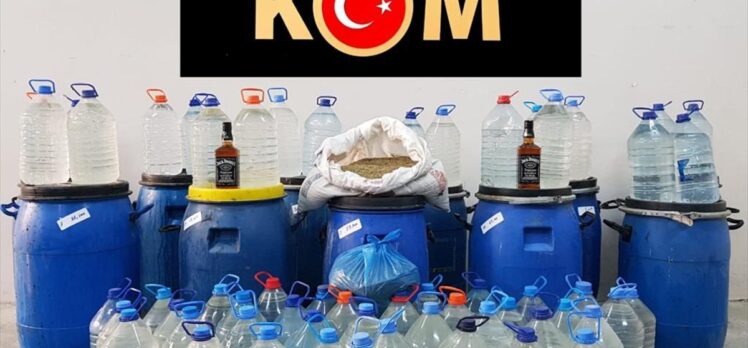 Çorum'da 1278 litre sahte içki ele geçirildi, 2 şüpheli yakalandı