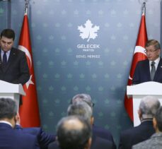 DP Genel Başkanı Uysal, Gelecek Partisi Genel Başkanı Davutoğlu'nu ziyaret etti