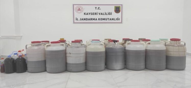 Kayseri'de 495 litre kaçak içki ele geçirildi