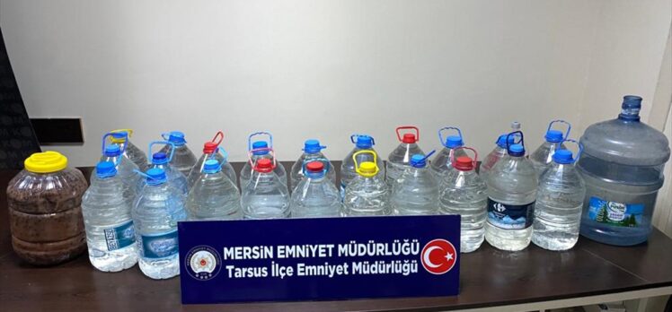 Mersin'de 120 litre sahte içki ele geçirildi