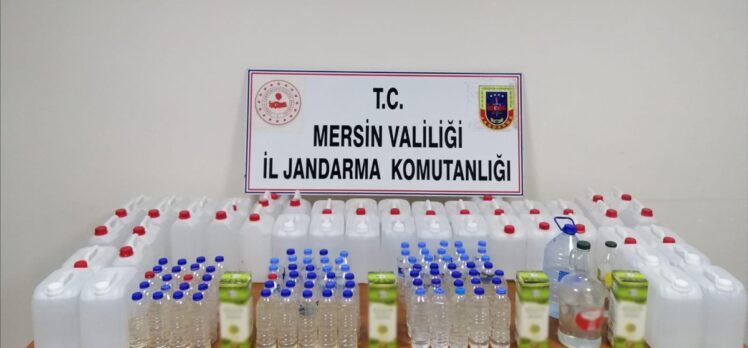 Mersin'de 66 litre sahte içki ve 190 litre etil alkol ele geçirildi