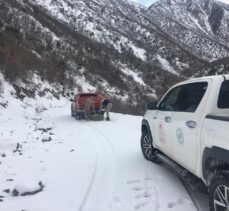 Elazığ'da jandarma ekipleri yaban hayatı için doğaya yem bıraktı