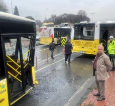 Fatih'te iki İETT otobüsünün çarpışması sonucu 5 kişi yaralandı