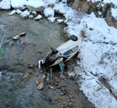 Gümüşhane'de otomobilin çaya düşmesi sonucu bir kişi yaralandı