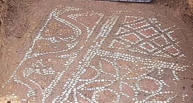 İzmir'de kaçak kazıda Roma dönemine ait mozaik ortaya çıkarıldı
