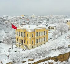 Karla kaplanan Safranbolu'nun tarihi konakları güzel görüntü oluşturdu