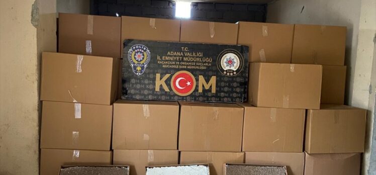 Adana'da 12 milyon 150 bin tütün doldurulmuş makaron ele geçirildi