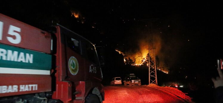 GÜNCELLEME – Alanya'da orman yangını başladı