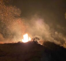 Hatay'da otluk alanda çıkan yangına müdahale ediliyor