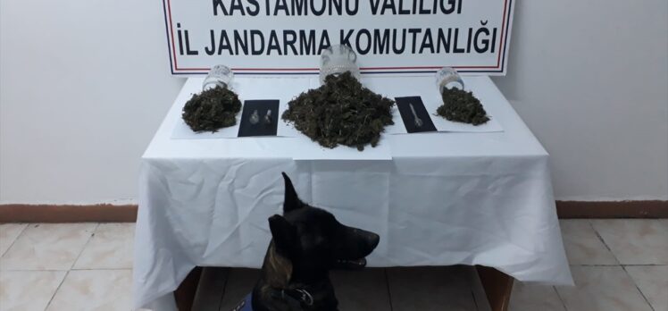 Kastamonu'da evinde ve aracında 1,5 kilogram esrar bulunan zanlı tutuklandı