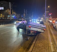 Kayseri'de takla atan otomobildeki 3 kişi yaralandı