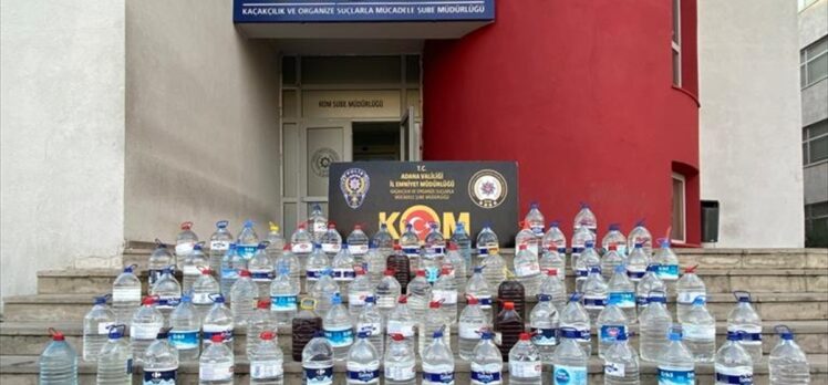 Adana'da 565 litre sahte içki ele geçirildi