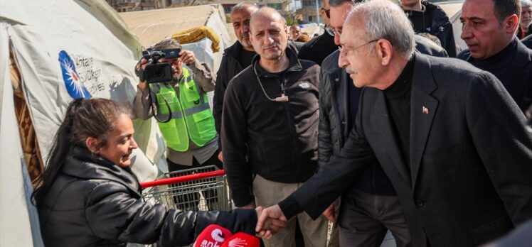 CHP Genel Başkanı Kılıçdaroğlu, Hatay'da çadır kent ziyaretinde konuştu: