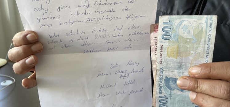 Malatya'da kaldıkları okulun eşyalarını kullanan sağlıkçılardan “duygulandıran not” ve para