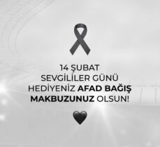 Samsunspor, “14 Şubat Sevgililer Günü hediyeniz AFAD bağış makbuzu olsun”