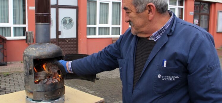 Sinop'ta kullanılmayan boş tüpler depremzedeler için sobaya dönüştürülüyor