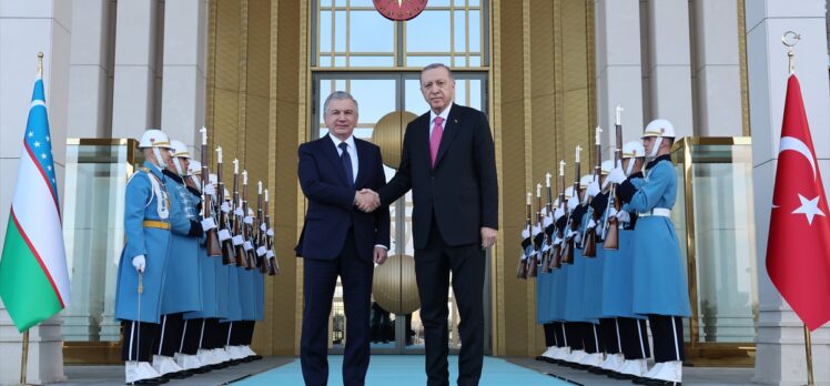 Cumhurbaşkanı Erdoğan, Özbekistan Cumhurbaşkanı Mirziyoyev ile görüştü