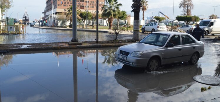 GÜNCELLEME – Hatay'ın İskenderun ilçesinde yükselen deniz suyu çekildi