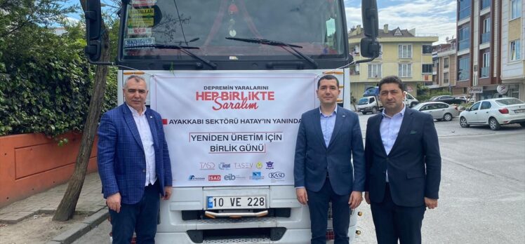 Ayakkabı sanayicisinden Hatay'a makine ve teçhizat yardımı