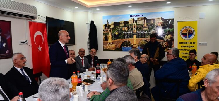 Bakan Karaismailoğlu, Bayburtlular Derneği iftarında konuştu: