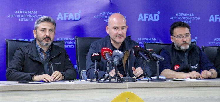 İçişleri Bakanı Soylu, Adıyaman'da Afet Koordinasyon Toplantısı'nın ardından konuştu: (2)