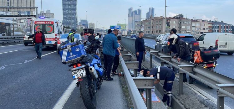 Şişli'deki motosiklet kazasında iki kişi yaralandı