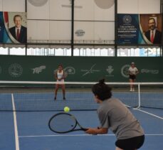 2. Uluslararası Cudi Cup Tenis Turnuvası'nda çeyrek ve yarı final maçları yapıldı