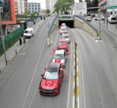 Bağcılar'da engelli gençlere Togg eşliğinde asker uğurlama konvoyu düzenlendi