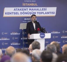 Bakan Kurum, Ümraniye Atakent Mahallesi'ndeki kentsel dönüşüm toplantısında konuştu: