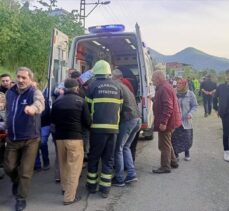 Trabzon'da belediye otobüsü şarampole yuvarlandı