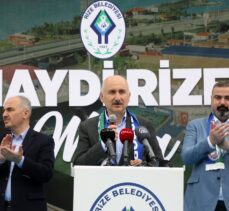 Ulaştırma ve Altyapı Bakanı Karaismailoğlu, Rize'de konuştu: