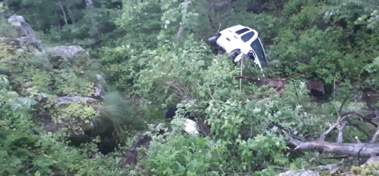 Artvin'de yayla yolunda uçuruma yuvarlanan kamyonetin sürücüsü öldü