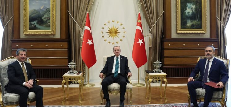 Cumhurbaşkanı Erdoğan, IKBY Başbakanı Mesrur Barzani'yi kabul etti