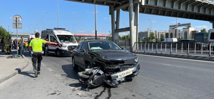 İstanbul'da zincirleme trafik kazasında 2 kişi yaralandı