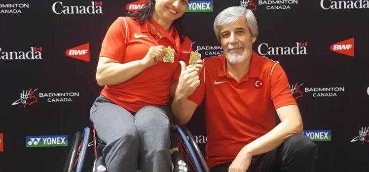 Milli para badmintoncu Emine Seçkin, Kanada'da 2 altın madalya kazandı