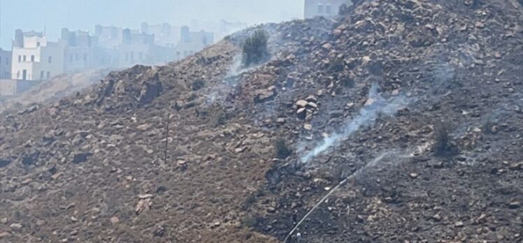 Bodrum'da otluk alanda çıkan yangın söndürüldü