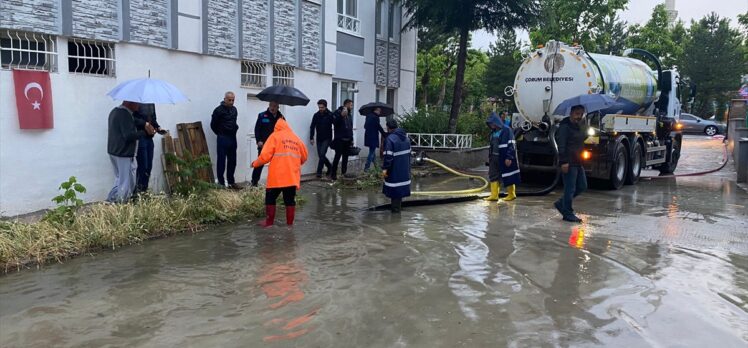 Çorum'da sağanak etkili oldu