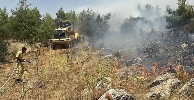 Denizli'de makilik alanda çıkan yangın söndürüldü