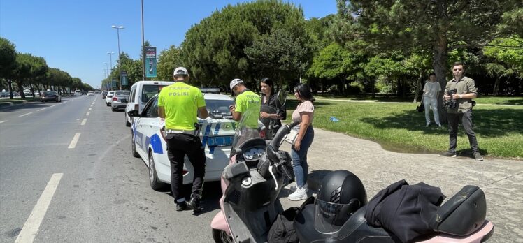 Kartal'da dron destekli trafik denetimi yapıldı